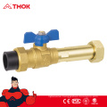 PPR union ball valve brass color with Butterfly handle cw617n Brass Ball Straight Water Meter valve in TMOK